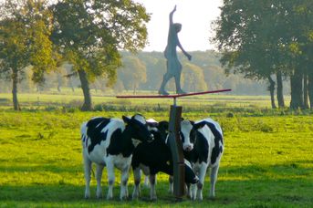 Scheuerpfahlskulptur "Balance"